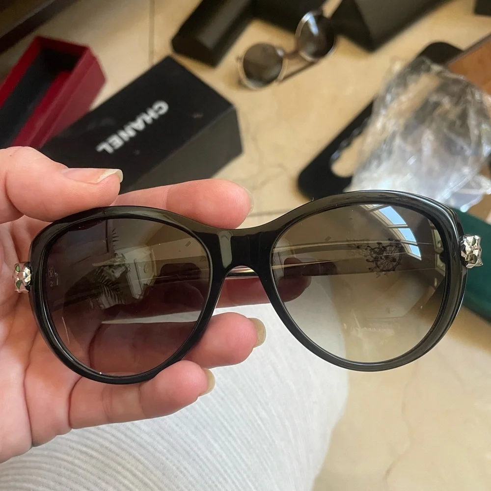 Cartier Panther sunglasses full set silver arm - Picture 5 of 10